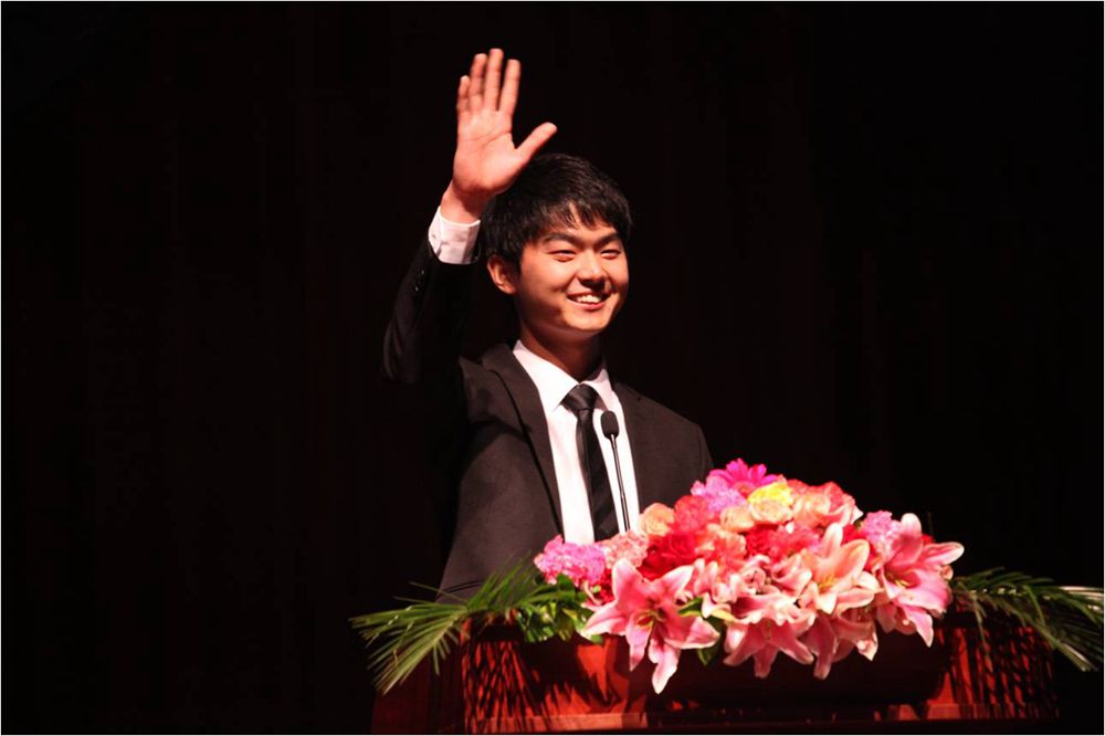 比赛中的获奖选手刘超超